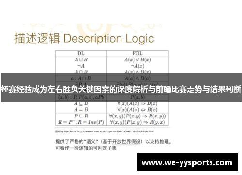 杯赛经验成为左右胜负关键因素的深度解析与前瞻比赛走势与结果判断
